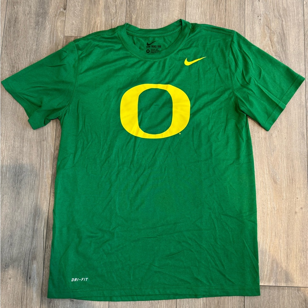 Nike Oregon Ducks Green Yellow Short Sleeve Tee